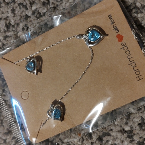 Women Sterling Silver Earrings and Necklace - Picture 3 of 3